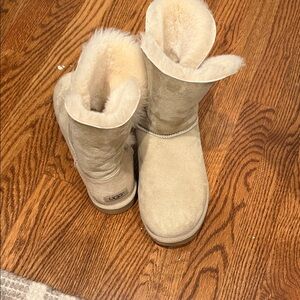 UGG Bailey ButtonCream Sheepskin Boots